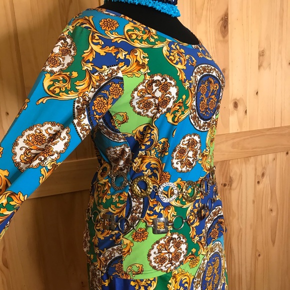 Linea by Louis Dell’ Olio neon print 2 piece dress - Picture 2 of 16